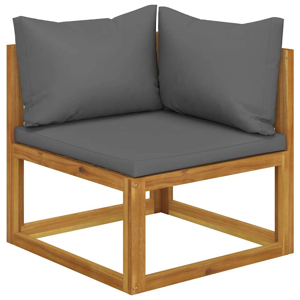 vidaXL 2-seater Garden Bench with Dark Grey Cushions (UK/IE/FI/NO only)