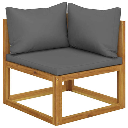 vidaXL 2-seater Garden Bench with Dark Grey Cushions (UK/IE/FI/NO only)