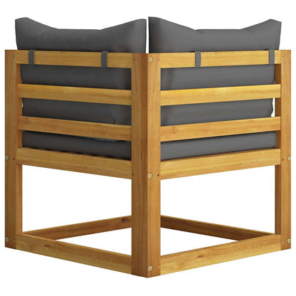vidaXL 2-seater Garden Bench with Dark Grey Cushions (UK/IE/FI/NO only)