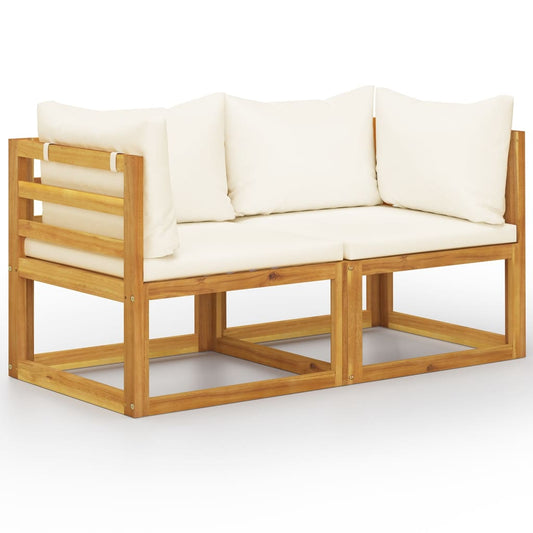 vidaXL Garden Bench | Cream white and wood