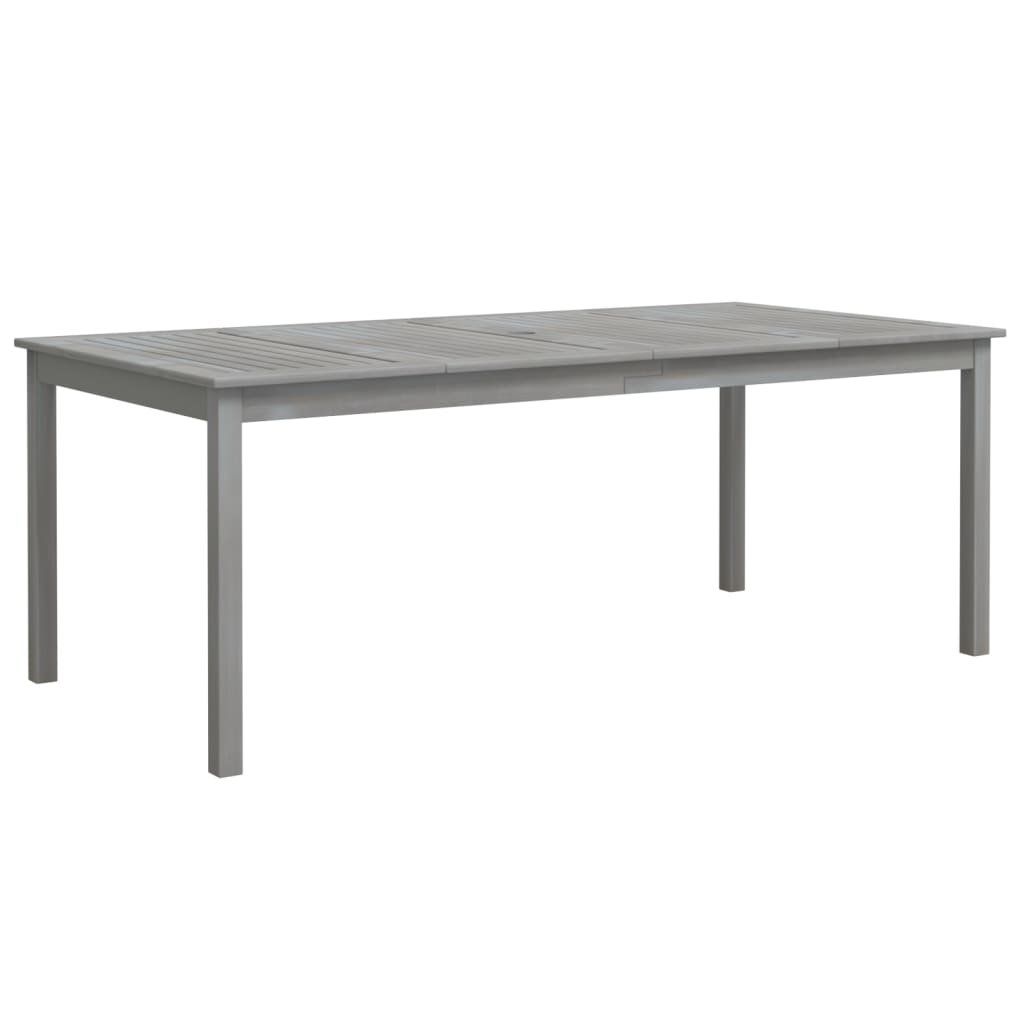 vidaXL 7 Piece Garden Dining Set Solid Wood Acacia Grey