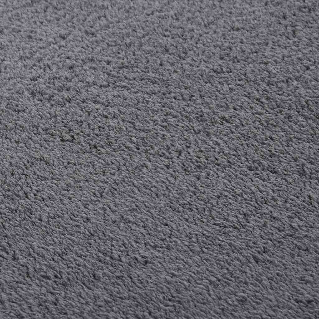 vidaXL Washable Rug Fluffy Short Pile 160x230 cm Anti Slip Anthracite