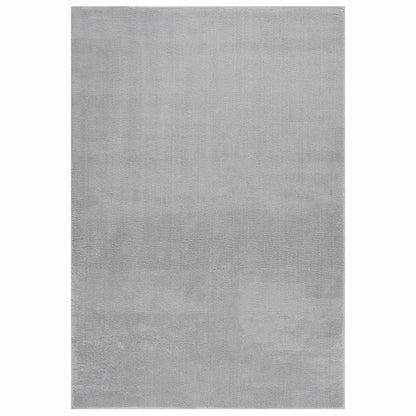 vidaXL Washable Rug Soft Shaggy 160x230 cm Anti Slip Grey