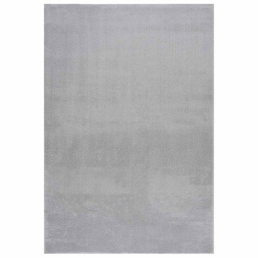 vidaXL Washable Rug Soft Fluffy Short Pile 160x230 cm Anti Slip Grey