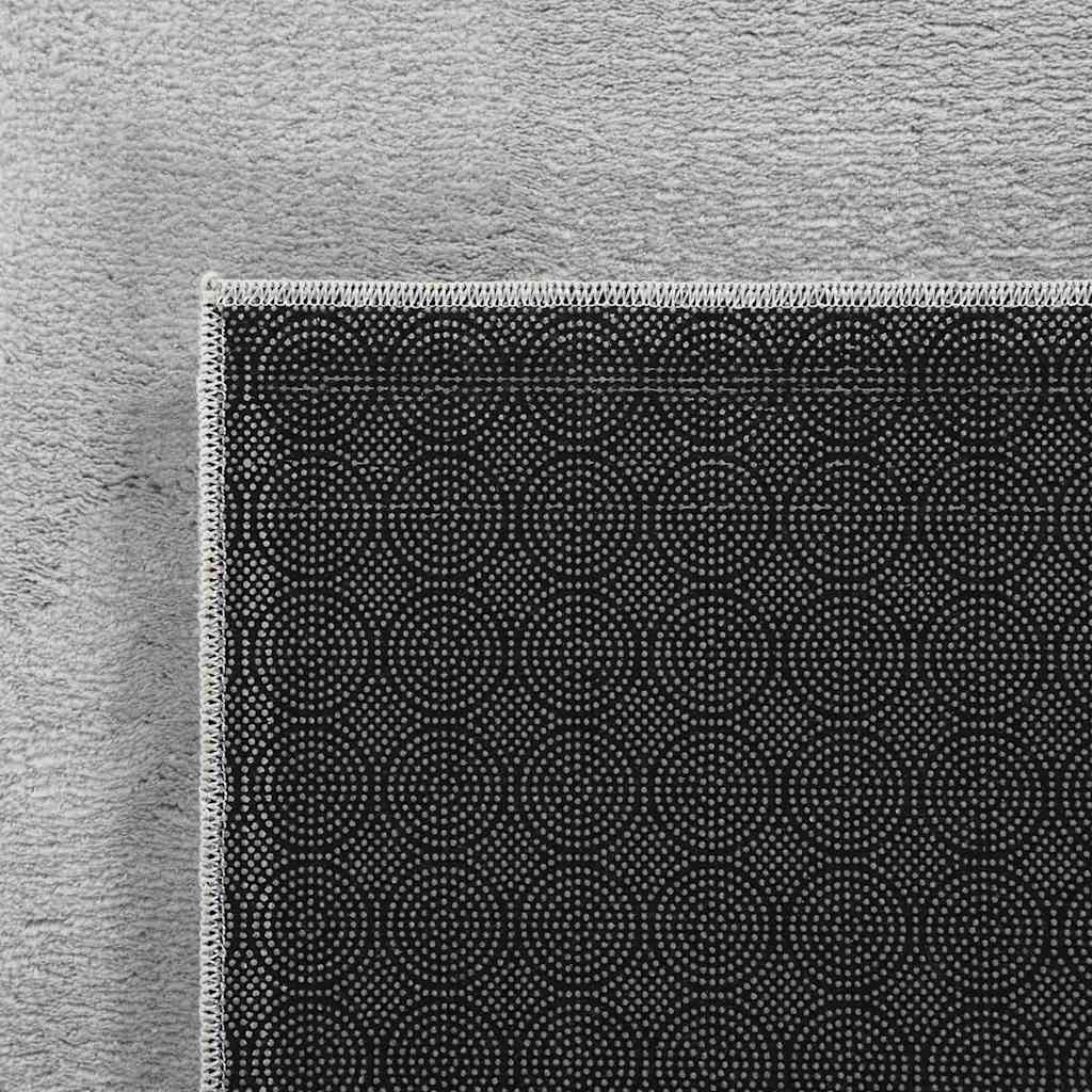vidaXL Washable Rug Soft Fluffy Short Pile 160x230 cm Anti Slip Grey