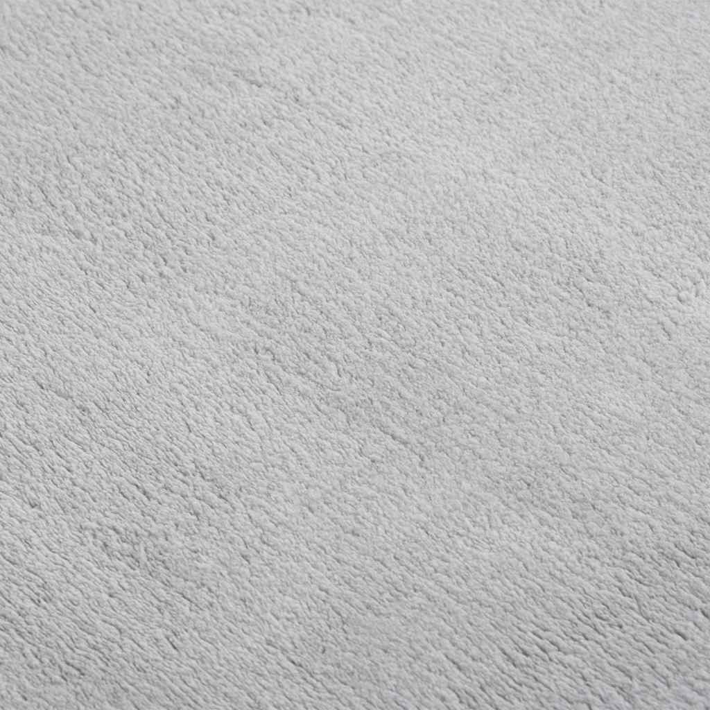 vidaXL Washable Rug Soft Fluffy Short Pile 160x230 cm Anti Slip Grey