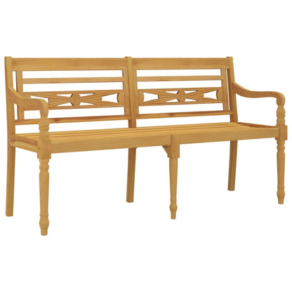 vidaXL Batavia Bench | Teak Brown | Solid Teak Wood | 150 cm