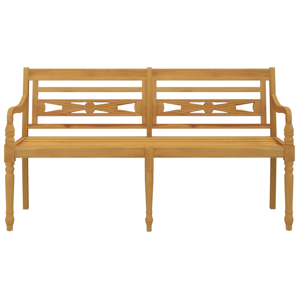 vidaXL Batavia Bench | Teak Brown | Solid Teak Wood | 150 cm