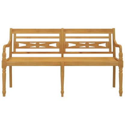 vidaXL Batavia Bench | Teak Brown | Solid Teak Wood | 150 cm
