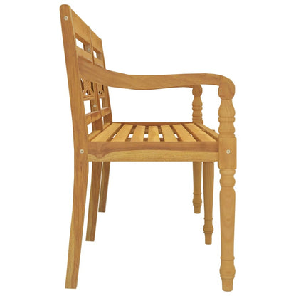 vidaXL Batavia Bench | Teak Brown | Solid Teak Wood | 150 cm