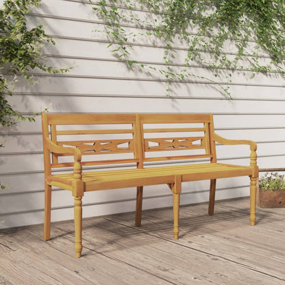 vidaXL Batavia Bench | Teak Brown | Solid Teak Wood | 150 cm