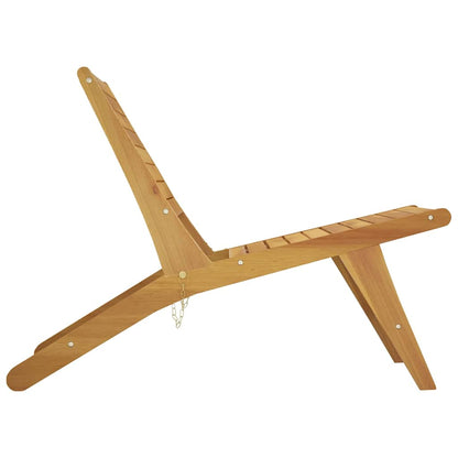 vidaXL Garden Chair with Footrest Solid Wood Teak