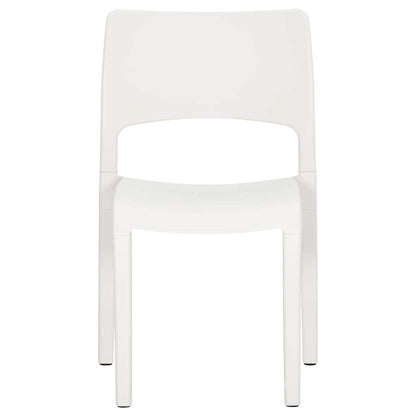 vidaXL Garden Chairs 2 pcs White Polypropylene