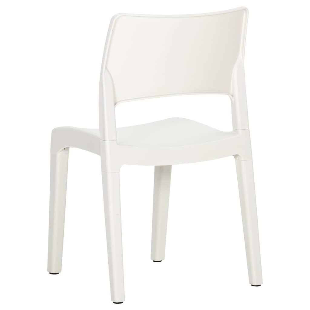 vidaXL Garden Chairs 2 pcs White Polypropylene