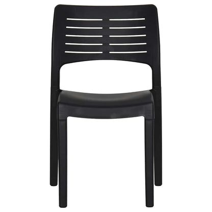 vidaXL Garden Chairs 2 pcs Anthracite Polypropylene
