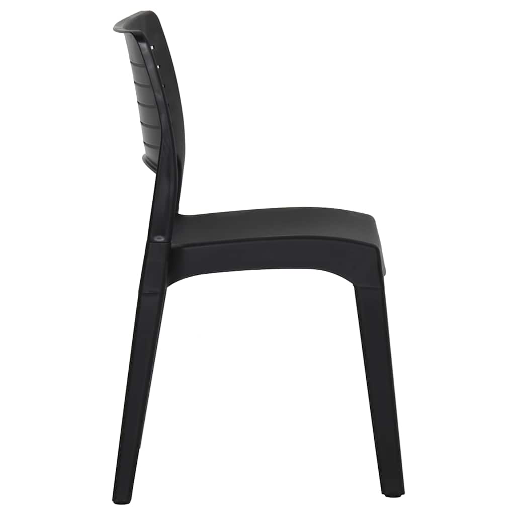 vidaXL Garden Chairs 2 pcs Anthracite Polypropylene