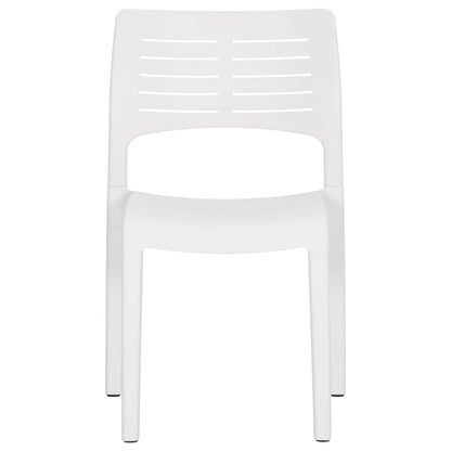 vidaXL Garden Chairs 2 pcs White Polypropylene