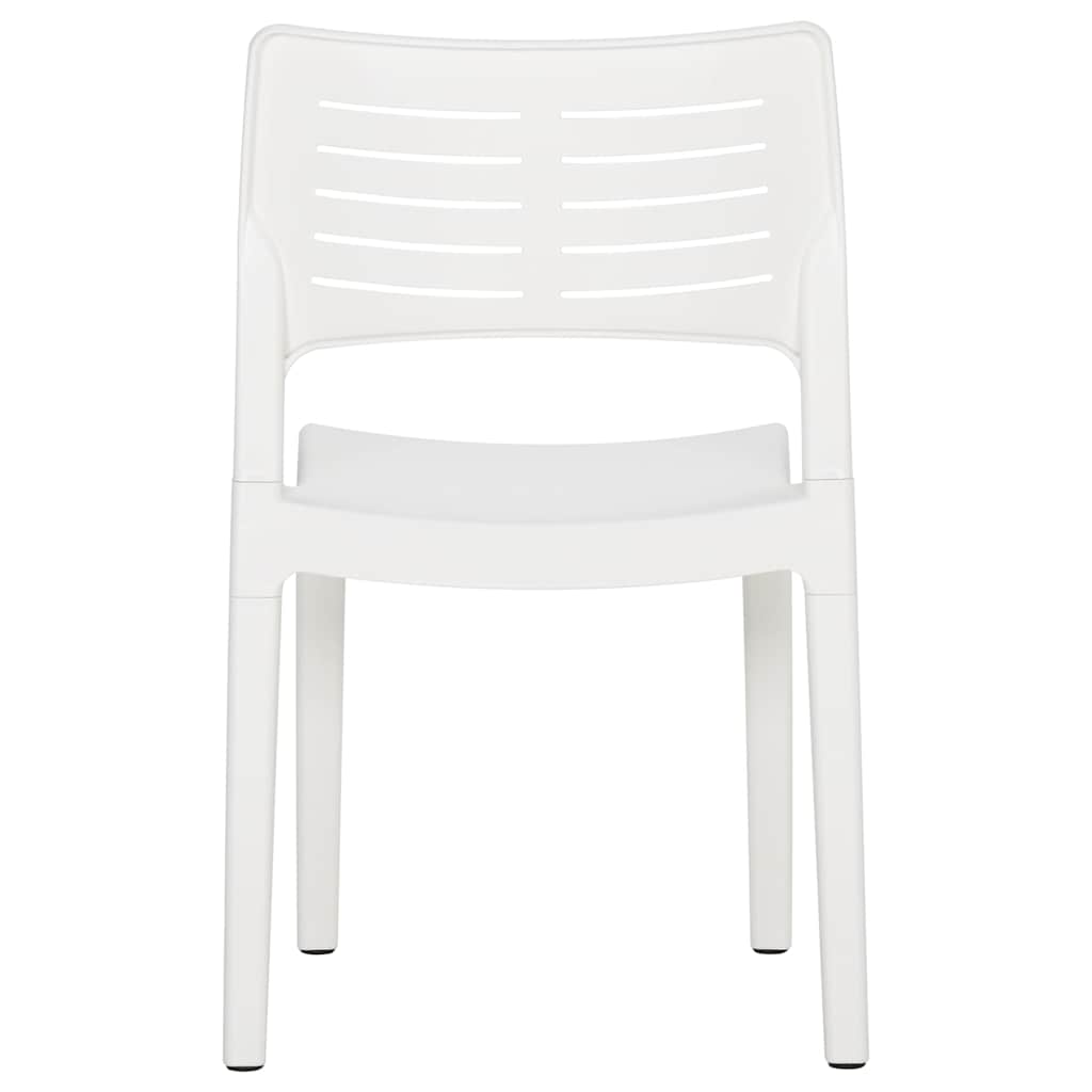 vidaXL Garden Chairs 2 pcs White Polypropylene