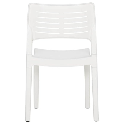 vidaXL Garden Chairs 2 pcs White Polypropylene