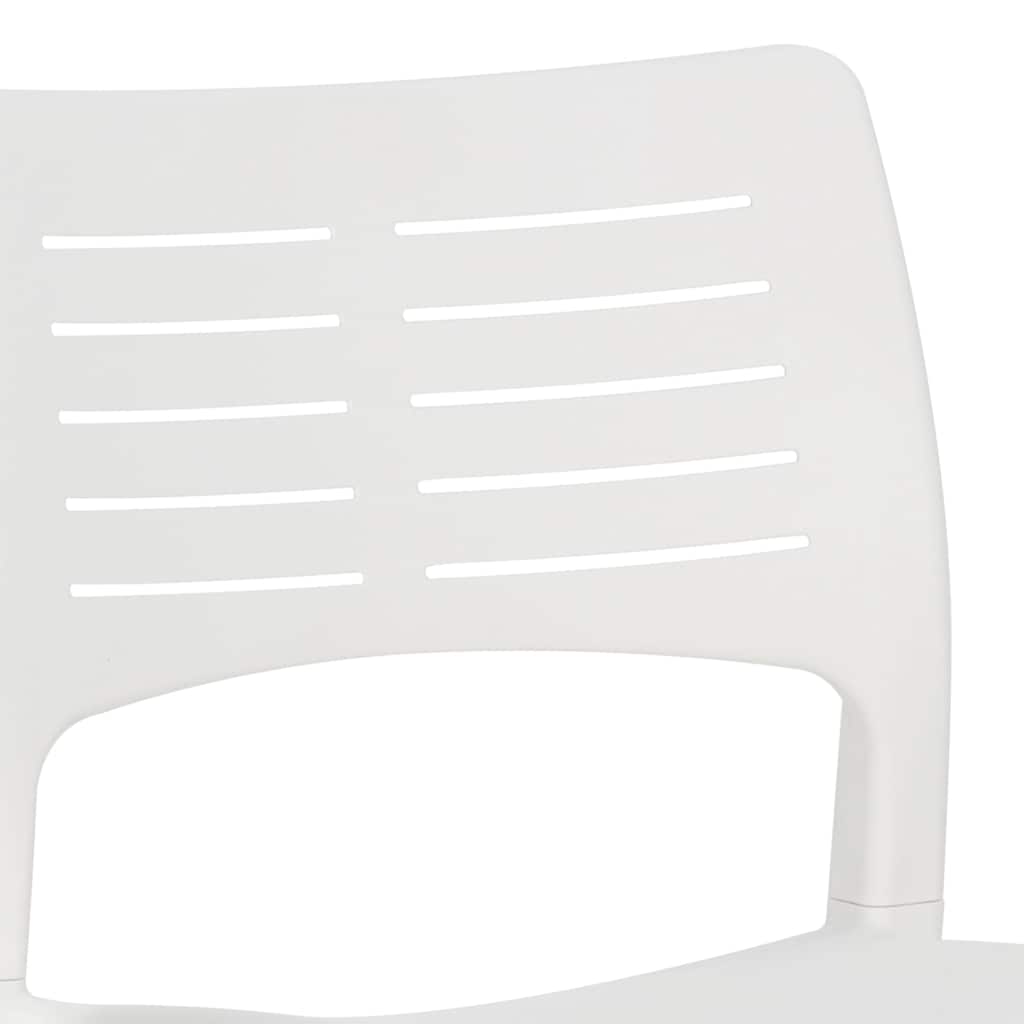 vidaXL Garden Chairs 2 pcs White Polypropylene