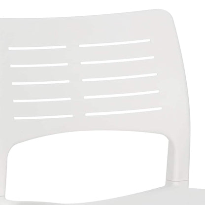 vidaXL Garden Chairs 2 pcs White Polypropylene