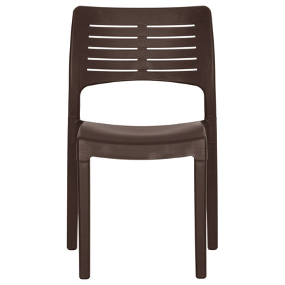 vidaXL Garden Chairs 2 pcs Mocha Polypropylene