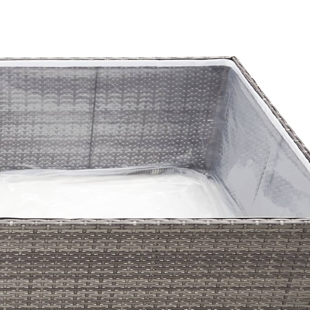 vidaXL Garden Planter | Grey and transparent