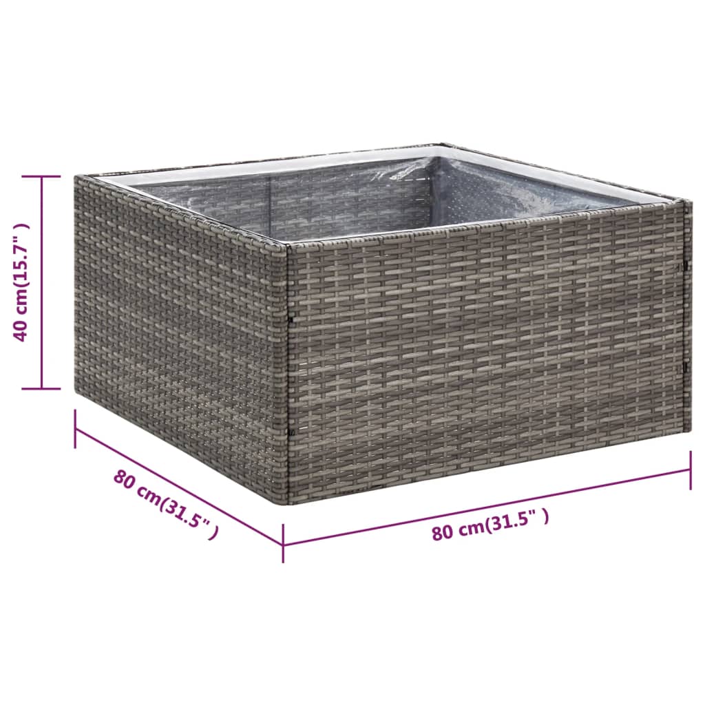 vidaXL Garden Planter | Grey and transparent