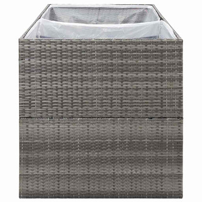 vidaXL Garden Planter Grey 157x80x80 cm Poly Rattan