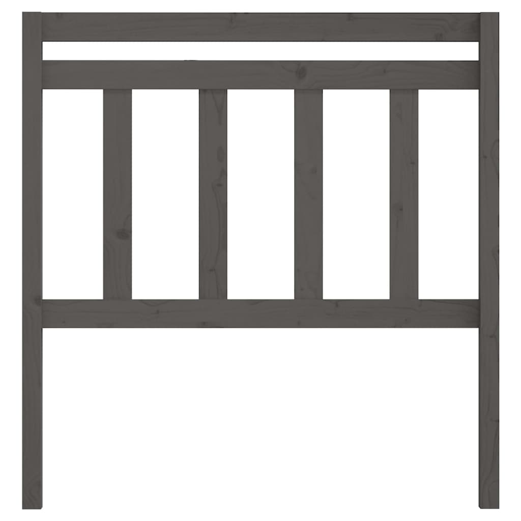 814071 vidaXL Bed Headboard Grey 81x4x100 cm Solid Wood Pine