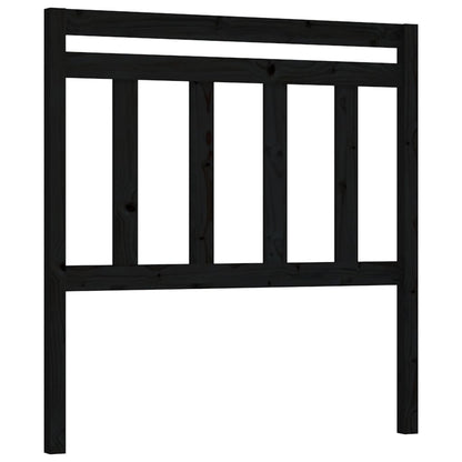 814078 vidaXL Bed Headboard Black 96x4x100 cm Solid Wood Pine