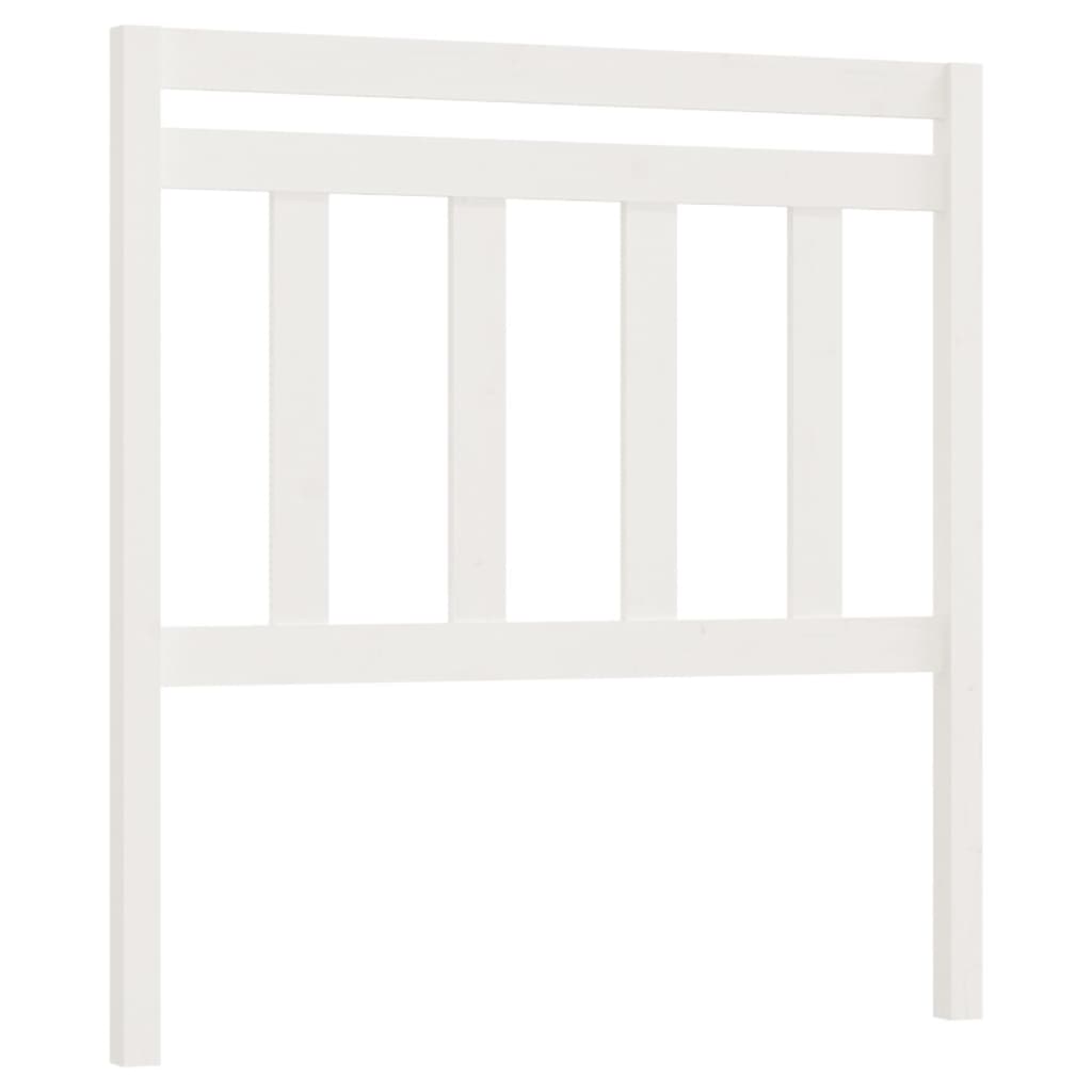814080 vidaXL Bed Headboard White 106x4x100 cm Solid Wood Pine