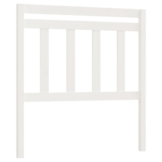 814080 vidaXL Bed Headboard White 106x4x100 cm Solid Wood Pine