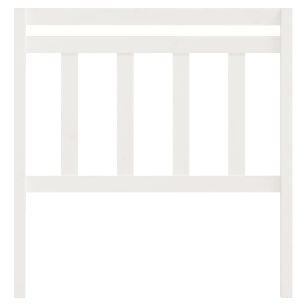 814080 vidaXL Bed Headboard White 106x4x100 cm Solid Wood Pine