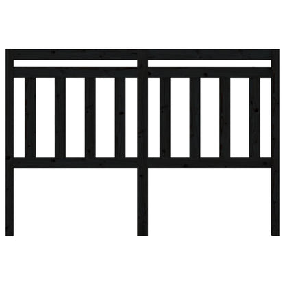 814088 vidaXL Bed Headboard Black 126x4x100 cm Solid Wood Pine