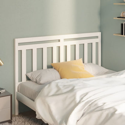 814095 vidaXL Bed Headboard White 146x4x100 cm Solid Wood Pine