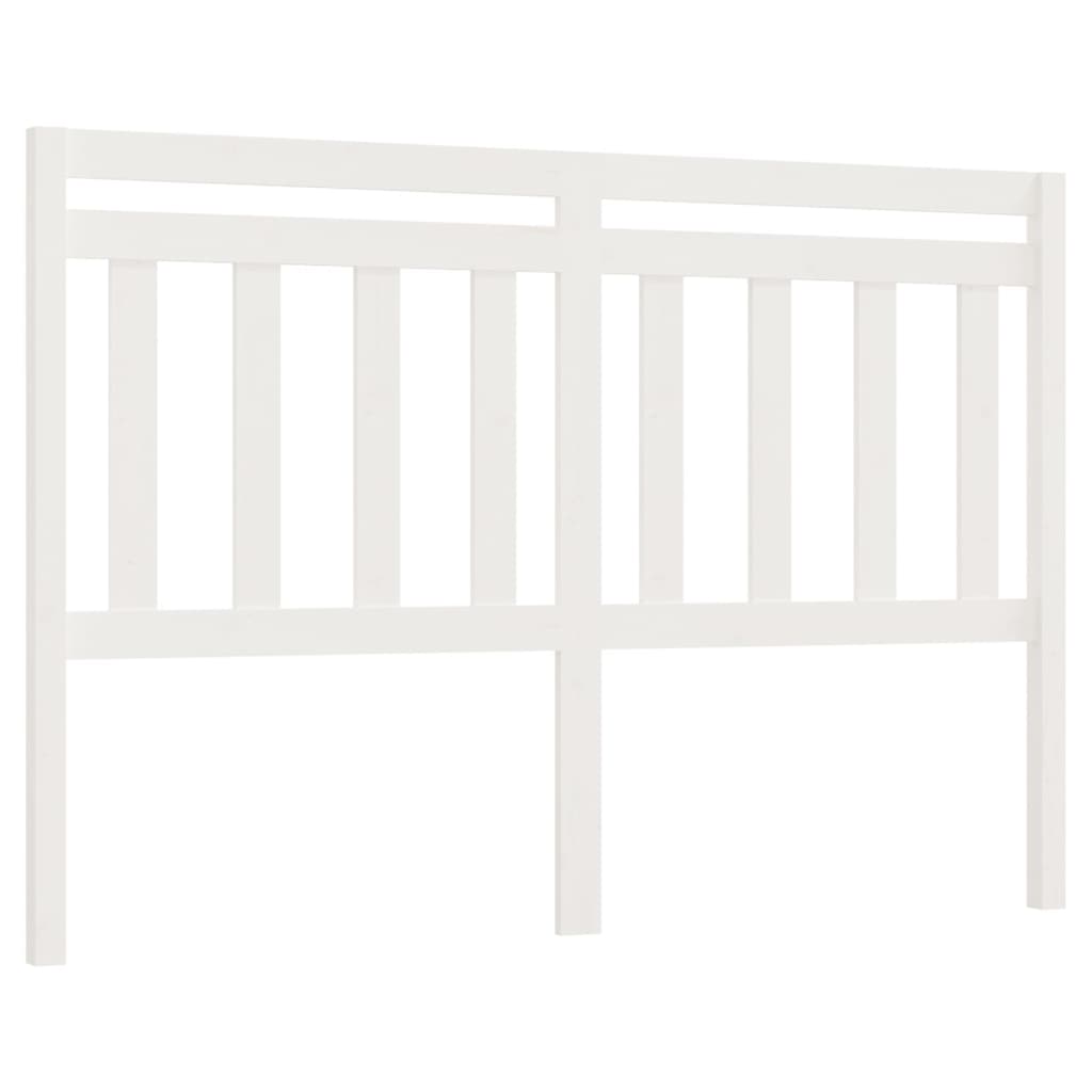 814100 vidaXL Bed Headboard White 156x4x100 cm Solid Wood Pine