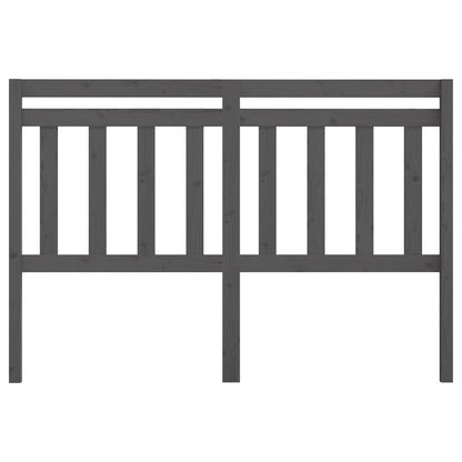 814101 vidaXL Bed Headboard Grey 156x4x100 cm Solid Wood Pine