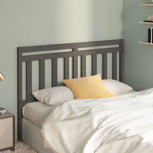 814106 vidaXL Bed Headboard Grey 166x4x100 cm Solid Wood Pine