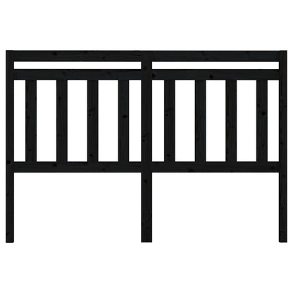 814108 vidaXL Bed Headboard Black 166x4x100 cm Solid Wood Pine