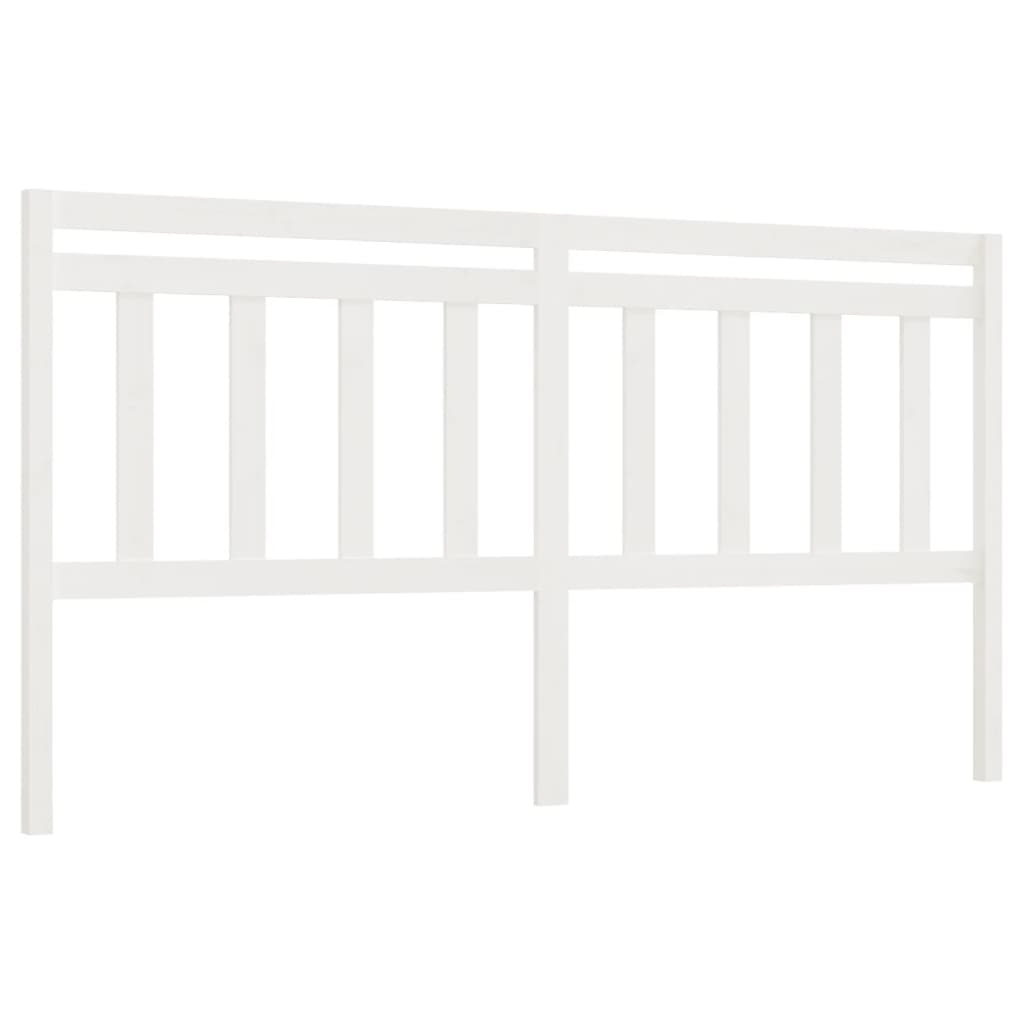 814110 vidaXL Bed Headboard White 186x4x100 cm Solid Wood Pine