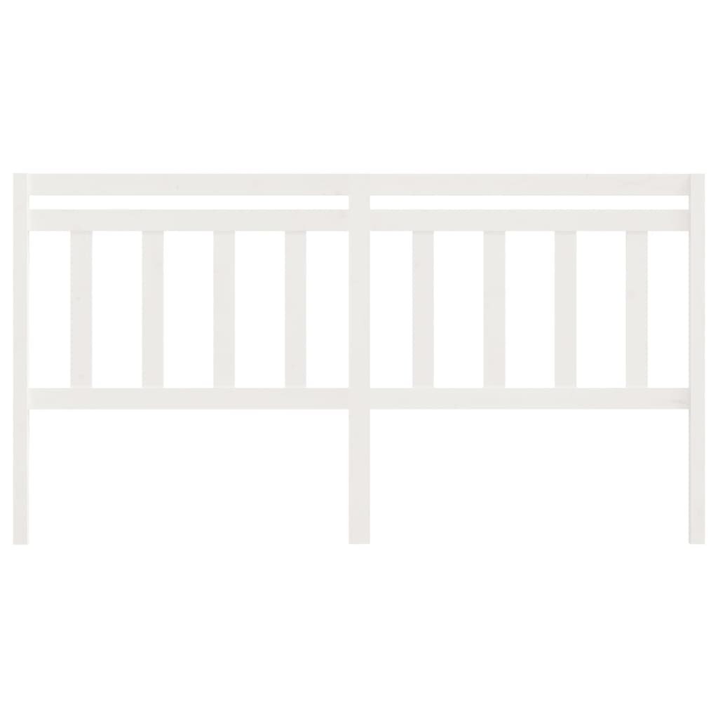 814110 vidaXL Bed Headboard White 186x4x100 cm Solid Wood Pine