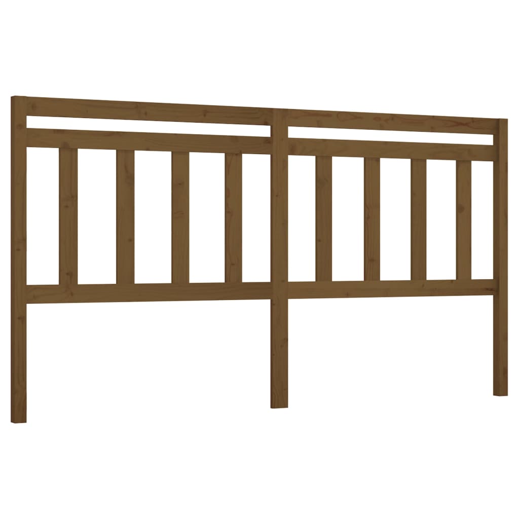 814117 vidaXL Bed Headboard Honey Brown 206x4x100 cm Solid Wood Pine