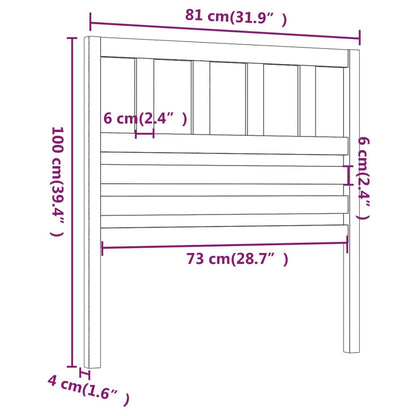 vidaXL Bed Headboard | Natural wood | Solid pine wood | Standard