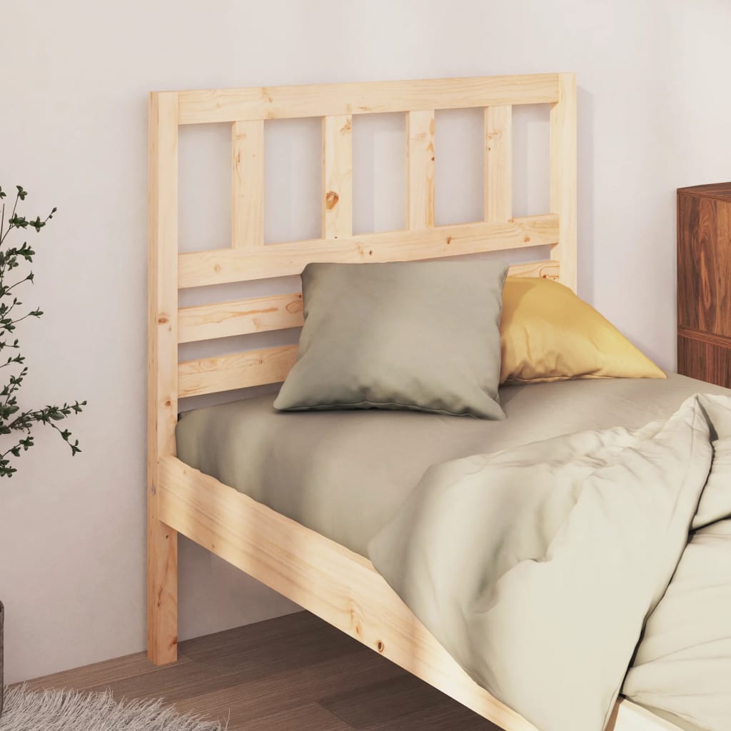 vidaXL Bed Headboard | Natural wood | Solid pine wood | Standard