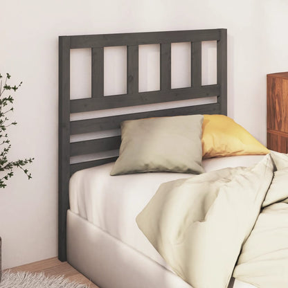 vidaXL Bed Headboard | Grey | Solid pine wood | 81x4x100 cm | Stylish Look