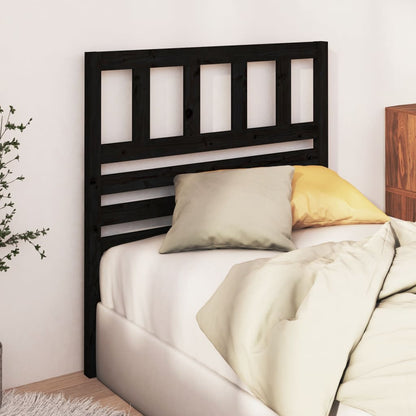 vidaXL Bed Headboard | Black | Solid pine wood | Standard | Durable