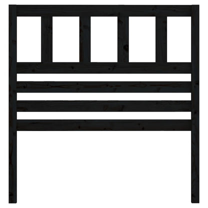 vidaXL Bed Headboard | Black | Solid pine wood | Standard | Durable