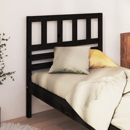 vidaXL Bed Headboard | Black | Solid pine wood | Standard | Durable