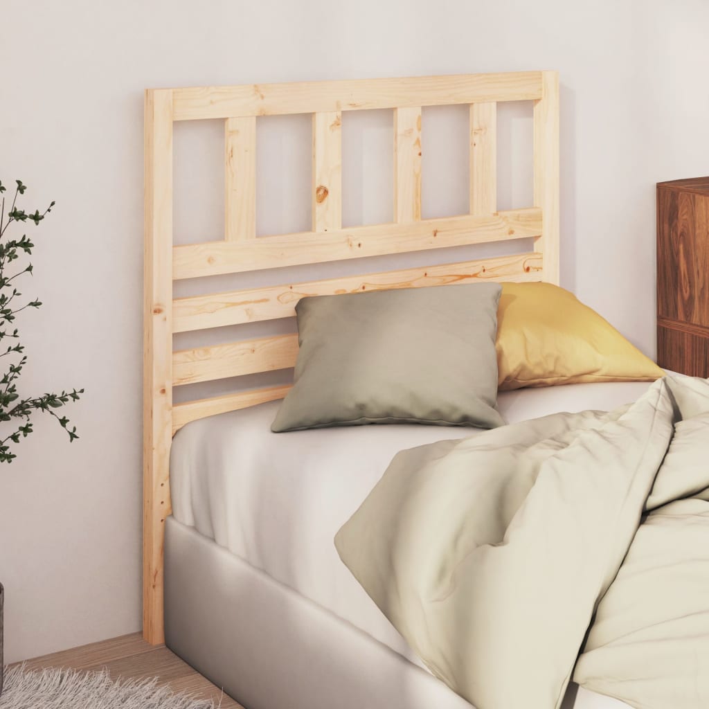 vidaXL Bed Headboard | Natural wood | Solid pine wood (untreated)